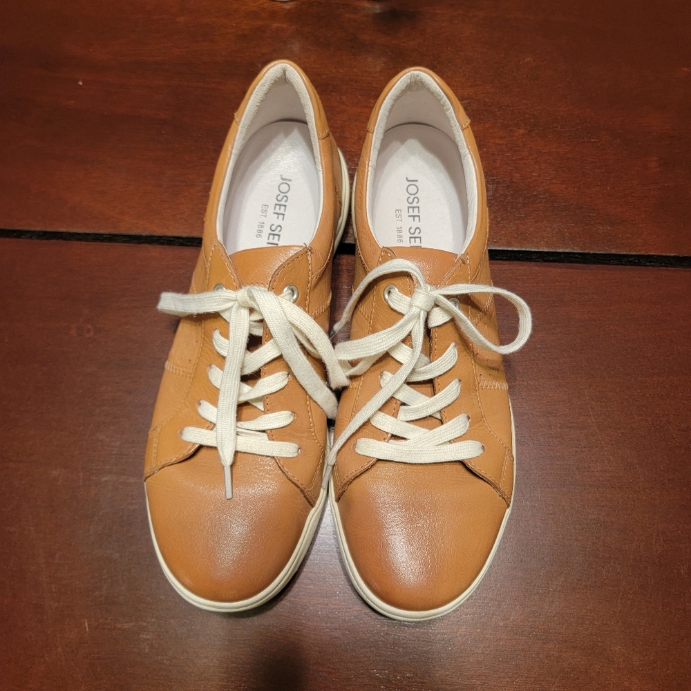 Josef Seibel Women's Brown Leather Sneakers Size 39
